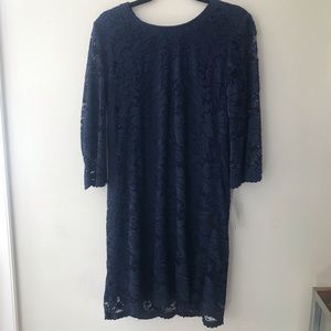 NWT Ronni Nicole Navy Lace Dress Women’s Size 10
